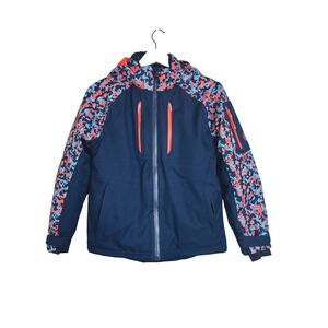 Tijuana Kids Blue Orange Camo Ski Snowboard Jacket Size 12 Made in Spain